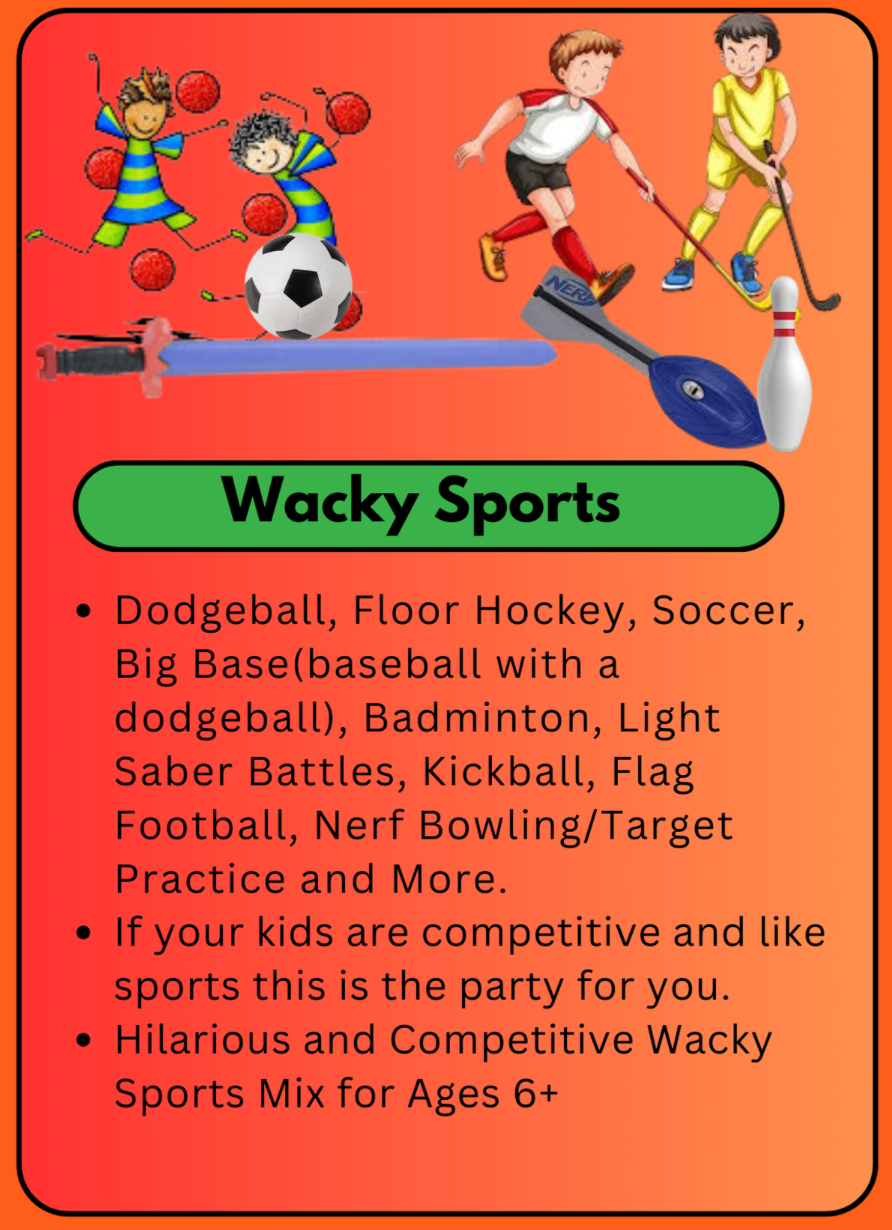 Kids playing sports at Party Zone